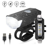 HULIANFU USB Rechargeable Bike Light MTB Bicycle Front Back Rear Taillight Cycling Safety Warning Light Waterproof Bicycle Lamp Flashligh