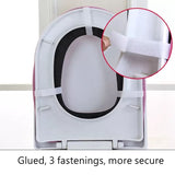 HULIANFU Warm Winter Toilet Seat Cover Closestool Mat Washable Bathroom Accessories Coral Fleece Soft Toilet Pad Universal Toilet Cushion