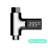 HULIANFU Water Shower Thermometer LED Display Flow Self-Generating Meter Monitor Baby Celsius Faucet Precise Bath Kitchen Ship From EU
