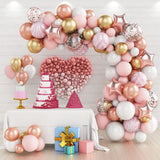 HULIANFU Macaron Pink Balloon Garland Arch Kit Wedding Birthday Party Decoration Kids Globos Gold Confetti Latex Ballon Baby Shower Girl