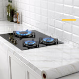 HULIANFU 2023 Kitchen Oil-proof Transparent Film Thick Self Adhesive Waterproof Countertop Furniture Marble Wallpaper Bathroom Decor Stickers