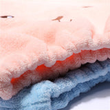 HULIANFU Lovely Bear Hair Drying Cap Towel Microfiber Quickly Dry Hair Shower Hat Wrapped Towels Cartoon Bathing Cap Bathroom Accessories
