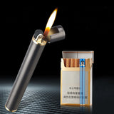 HULIANFU Mini Cigarette Lighter Grinding Wheel Flint Free Fire Butane Gas Lighter Portable Can Be Placed Cigarette Box Smoke Accessories