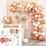 HULIANFU Macaron Pink Balloon Garland Arch Kit Wedding Birthday Party Decoration Kids Globos Rose Gold Confetti Latex Ballon Baby Shower