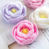 HULIANFU Peony Flower Handmade Soap Silicone Mold DIY Silicone Soap Molds Soap Making Candle Mold Fondant Cake Decor Chocolate Mold