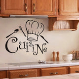 HULIANFU Kitchen Wall Stickers Vinyl Wall Decals for Kitchen English Quote Home Decor Art Decorative Stickers PVC Dining Room For Bar PVC