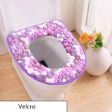 HULIANFU Warm Winter Toilet Seat Cover Closestool Mat Washable Bathroom Accessories Coral Fleece Soft Toilet Pad Universal Toilet Cushion