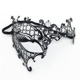 HULIANFU Male Female Phantom Gold Skull Venetian Metal Costume Masquerade Party Mask Laser Cut Halloween Prom Cosplay Wedding Ball Masks