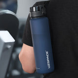 HULIANFU UZSPACE Sport Water Bottle 500/1000ML Portable Leakproof Outdoor Shaker My Bottle Tritan Plastic Eco-Friendly Drinkware BPA Free