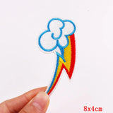HULIANFU Mushroom Applique Embroidered Patches On Kids Clothes DIY Iron On Patches Cartoon Patches For Clothing Stickers Animal Badges