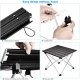 HULIANFU Ultralight Portable Folding Camping Table Foldable Outdoor Dinner Desk High Strength Aluminum Alloy For Garden Party Picnic BBQ