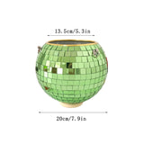 HULIANFU Retro Disco Ball Planter Basket Round Mirror Hanging Pot flower pot Wall Planter Pot Hangin Vase Desktop Decoration Balcony Vase