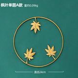 HULIANFU 2023 Nordic Metal Leaf Plant Wall Decor Wrought Iron Wall Hanging Non-perforated Wall Mural Living Room Bedroom Home Decoration Hot