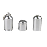 HULIANFU Silver Aluminum Alloy Cigarette Box Waterproof Cigarete Case Pill Toothpick Capsule Holder with Keychain Mens Gift