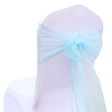 HULIANFU Wedding Decoration Organza Chair Sashes Bow For Party Christmas Halloween hotel Chair Decoration Supplies(Pack of 50pcs  pink)