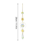 HULIANFU New Indian Style Dreamcatcher Moon Handmade Wind Chimes Wall Ornament Girls Room Decoration Feather Dream Catcher