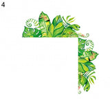 HULIANFU Leaf Green Plant Personality Wall Sticker Light Switch PVC Home Decoration Decal
