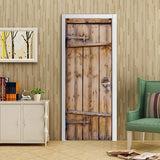 HULIANFU Modern PVC Door Sticker Self Adhesive Vinyl Silver Water Wave Pattern Waterproof Wall Sticker Home Decor Wallpaper