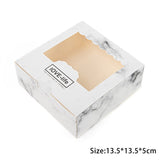 HULIANFU StoBag 5pcs Egg Yolk Crisp Cookie Baking Packing Box Donuts Chocolate Gift Clear Window Birthday Christmas Event &amp; Party Favors