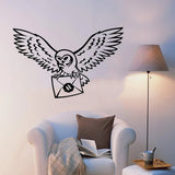 HULIANFU Owl Potter Bird Envelope Wall Sticker Potter Harr Anime Movie Inspiral Quote Wall Decal Bedroom Kids Room Vinyl Decor