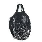 HULIANFU Portable Reusable Grocery Bags Fruit Vegetable Bag Washable Cotton Mesh String Organic Organizer Handbag Short Handle Net Tote