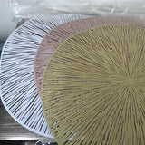 HULIANFU Round Hollow PVC Placemats For Kitchen Dinning Table Mat Insulation Pads Drink Coffee Cup Coasters Hotel Restaurant Home Decor