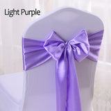 HULIANFU Wedding Satin Chair Sashes Party Chairs Bands Gold Pink Chair Knot Cover Decoration Chairs Bow For Chair Decoration Banquet