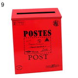 HULIANFU Retro Metal Mailboxes Wall Mounted Mail Box Mailbox Bucket Newspaper Letter Box Post Garden Decoration Garden Supplies