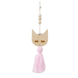 HULIANFU Nordic Style Wall Hanging Ornament For Photography Props Cute Star Shape Wooden Beads Tassel Pendant Baby Room Decoration