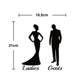 HULIANFU WC Toilet Entrance Sign Door Stickers For Public Place Home Decoration Creative Pattern Wall Decals Diy Funny Vinyl Mural Art