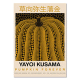 HULIANFU   Yayoi Kusama Exhibition Posters and Prints Gallery Wall Art Picture Museum Modern Canvas Painting Nordic Living Room Decoration