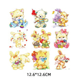 HULIANFU Iron on Cute Animal Patches Set for Clothing DIY T-shirt Applique Vinyl Unicorn Heat Transfer Clothes Stickers Thermal Press T