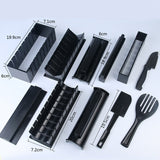 HULIANFU IYouNice 11Pcs/Set Sushi Maker Equipment Kit,Japanese Rice Ball Cake Roll Mold Sushi Multifunctional Mould Making Sushi Tools