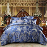 HULIANFU Luxury Jacquard Bedding Set King Size Duvet Cover Quilt Set Queen Comforter Bed Gold Quilt Cover High Quality For Adults