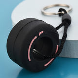 HULIANFU Simulation Cartoon Small Tire Keychain PVC Soft Rubber Key Ring Car Decoration Accessories PVC tire keychain Car pendant