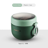 HULIANFU Portable Breakfast Cup With Lid and Spoon Multifunction Oatmeal Cup Cereal Nut Yogurt Mug Snack Cups Small lunch box soup bowl