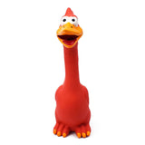 HULIANFU Pets Dog Toys Screaming Chicken Squeeze Sound Toy Rubber Pig Duck Squeaky Chew Bite Resistant Toy Puppy Training Interactive