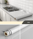 HULIANFU Kitchen Oil-proof Transparent Film Thick Self Adhesive Waterproof Countertop Furniture Marble Wallpaper Bathroom Decor Stickers