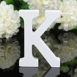 HULIANFU White Wood Letter Alphabet DIY Personalised Name Design Art Crafts Free Standing Xmas Birthday Wedding Party Home Decoration