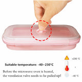 HULIANFU Silicone Folding Bento Box  1/3/4Pc Collapsible Portable Lunch Box for Food Dinnerware Food Container Bowl Lunchbox Tableware