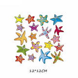 HULIANFU Iron on Cute Animal Patches Set for Clothing DIY T-shirt Applique Vinyl Unicorn Heat Transfer Clothes Stickers Thermal Press T