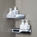 HULIANFU Wall Mounted Bathroom Shelf Shampoo Shower Organizer Punch-Free Bathroom Shelves Storage Rack Drainage Holder Household Items
