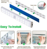 HULIANFU LED Motion Sensor Closet Light 6 10 24 40 60 LEDs Under Cabinet Light Magnetic Night Lamp For Kitchen Stairs Wardrobe Cupboard