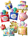 HULIANFU New large cake gift box donut popcorn shape aluminum film balloon wedding celebration birthday party scene decoration