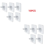 HULIANFU Multi-Purpose Hooks 5/10 Pairs Double-sided Adhesive Wall Hooks Waterproof Clothes Hats Towel Hooks Kitchen Bath Door Hooks