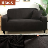 HULIANFU Thick Elastic Sofa Cover Slipcover for Living Room Stretch Polar Fleece Armchair Cover 1/2/3/4 Seater L Shape Corner Sofa Covers