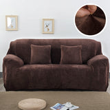 HULIANFU Plush Thick Sofa Cover for Living Room Adjustable Elastic Corner Couch Covers Sectional Slipcover Decor Sofa Chaise Cover Lounge