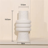 HULIANFU Nordic Ins Creative Ceramics Vase Home Ornaments White Vegetarian Flower Pot Vases Home Decorations Craft Gifts