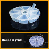 HULIANFU Plastic box Container Screw Holder Case Practical Compartment Jewelry Earring Display case plastic Organizer beads storage boxes