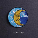 HULIANFU Van Gogh Patch Iron On Patches For Clothing Thermoadhesive Patches On Clothes Japan Anime/Fusible Patch Embroidery Sticker Badge